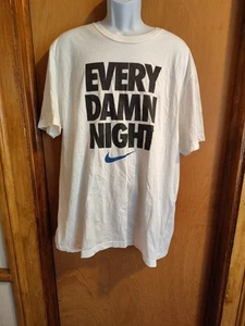 Nike Sportswear "Every Damn Night" Men's White T Shirt 2XL EUC - Picture 1 of 3
