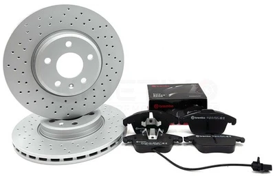 PARA AUDI A5 1.8 TFSI DISCOS DE FRENO DELANTEROS PERFORADOS PASTILLAS BREMBO 314mm RECUBIERTOS - Imagen 1 de 4