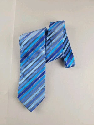 Corbatas Salvatore Ferragamo Hombre 58 3.5 Azul Rayas Seda Diseñador Italia Foto 1 de 4