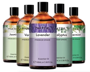 100% PURE ESSENTIAL OILS, PEPPERMINT, LAVENDER, 10ML 50ML 100ML LEMONGRASS-AUS - Bild 1 von 13
