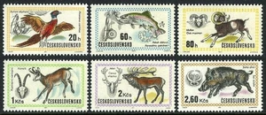 CECOSLOVACCHIA 1971 Esposizione mondiale della caccia 6v MNH** - Picture 1 of 1