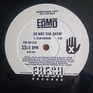 EPMD ‎– So Wat Cha Sayin' 12" US-1989 PROMO PRESS VG+ - Bild 1 von 2