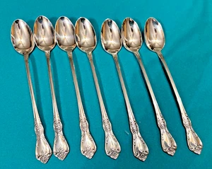ONEIDA DISTINCTION DELUXE STAINLESS FLATWARE--8 KENNETT SQUARE ICED TEA SPOONS - Picture 1 of 4