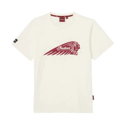 Camiseta estampada tocado Indian Motorcycle para hombre, blanca | 2865715 Foto 1 de 2