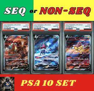 SEQ /NON SEQ PSA 10 Suicune Entei Raikou V 215 218 213/172 VSTAR Sat  Pokemon - Picture 1 of 15