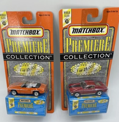 1997 Matchbox Premiere Collection Series 20 ‘69 Camaro SS 396 & ‘68 Cobra Jet - Image 1 of 4