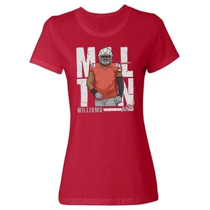 Williams Animated Character Style - New England Fans Ladies' Crewneck T-Shirt - Picture 1 of 3