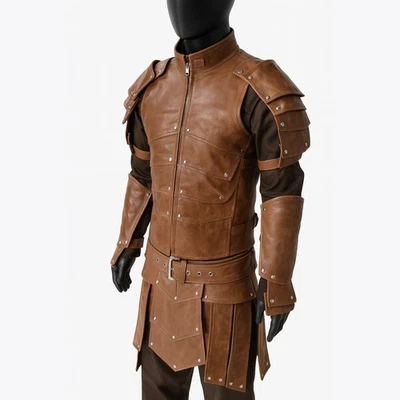 Men Medieval Leather Armor Suit -  Leather Knight Viking Armor LARP Cosplay - Image 1 of 4