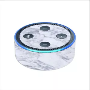 Skin Decal for Amazon Echo Dot 2 2nd gen/ Grey White Standard Marble - Picture 1 of 1