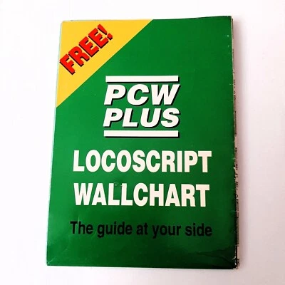 Vintage & Very Rare PCW Plus LocoScript Wallchart - "The Guide at Your Side"  - Image 1 of 3