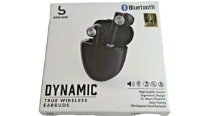 Dynamic True Wireless Earbuds Bluetooth IPX4 Splash Proof Color: Black - Picture 1 of 5