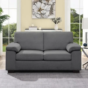 Modern Loveseat Couch for Living Room, Chenille Upholstered Loveseat Sofa,Grey - Picture 1 of 7