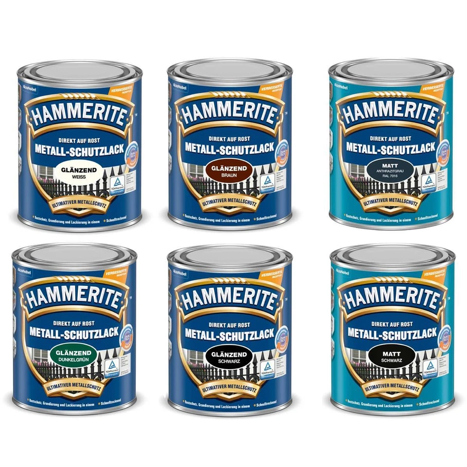 Hammerite Metall-Schutzlack 2,5 l Speziallack Rostschutz Lack alle Farben - Bild 1 von 4
