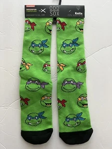 New TMNT Teenage Mutant Ninja Turtles Socks Men's Crew Odd Sox - Picture 1 of 5