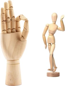 2-Pack 12" Wooden Artist Mannequin Figures for Drawing and Sketching - Picture 1 of 12