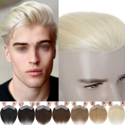 SEGO Herren 100% REMY Echthaar Männer Toupet PU Haaransatz Haarteil Toupee Perücke