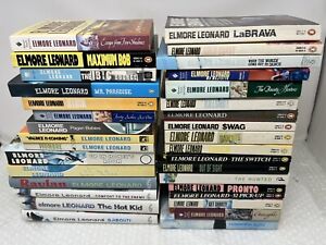Elmore Leonard Book Bundle Fiction Paperback & Hardback Mix 33 Different Titles