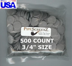 500+ Count 3/4" Stainless Steel Pipe Screens HIGHEST QUALITY STILL MADE IN USA!  - Picture 1 of 4