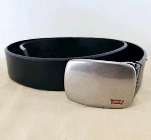 Vintage Levi’s Black Belt & Logo Buckle Size 32 - Picture 1 of 5