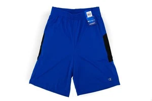 Champion Boys Active Shorts Size 4 Awesome Blue - Black - Picture 1 of 1