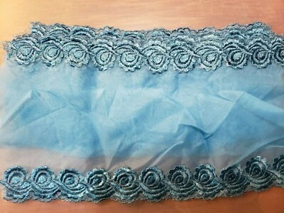 Lot of Embroidered Chiffon Pieces for Decorative Trim and Crafts - Image 1 of 4