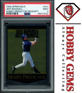 JEFF BAGWELL PSA 9 1996 Upper Deck Hobby Predictor #H31 - Picture 1 of 2