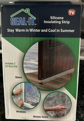 Seal It Silicone Insulating Strip 2 rolls of 6' tape - Door Window Insulation - Image 1 of 3