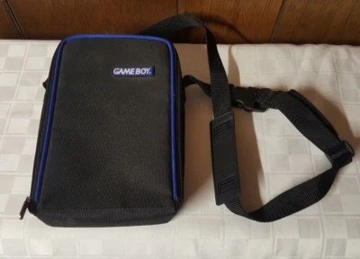 Vintage Nintendo Game Boy Gameboy Soft Shell Carry Case - Black w/ Blue Trim - Image 1 of 4