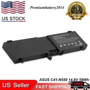C41-N550 Laptop battery For ASUS N550J N550JV N550JK N550JA N550LF Q550L 59Wh - Picture 1 of 13