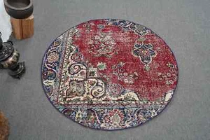 Turkish Rug, Oushak Rug, Vintage Rugs, 4.1x4.2 ft Accent Rugs, Moroccan Rug - Picture 1 of 6