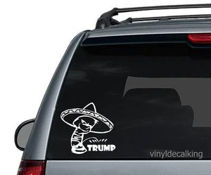 ANTI TRUMP DONALD PISS PEE ON DECAL STICKER Calvin Mexican  President - Picture 1 of 1