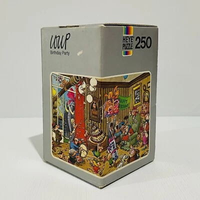 Heye Two Sided Jigsaw Puzzle Loup Birthday 250 Pc Vintage 1974 Pieces New Sealed - image 1 of 4
