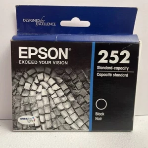 EPSON 252 CAPACITY BLACK INK CARTRIDGE T252120 - Expired. Sealed In Box - Picture 1 of 5