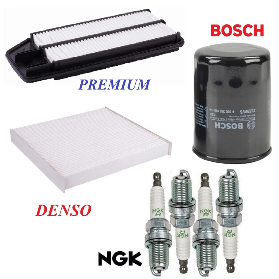 Tune Up Kit Air Cabin Oil Filters Spark Plugs For ACURA TSX L4 2.4L 2004-2008 - Image 1 of 1
