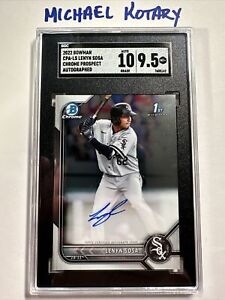 LENYN SOSA 2022 BOWMAN CHROME AUTO SGC 10/9.5 White Sox 1st Cpa-ls 