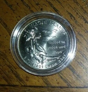 2009 - P Mint - UNC - U.S. Virgin Islands Quarter + Protective coin capsule! - Picture 1 of 2