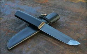 AWESOME-11" HIGH CARBON STEEL HUNTING HAND SKINNER WITH LEATHER SHEATH - Picture 1 of 1