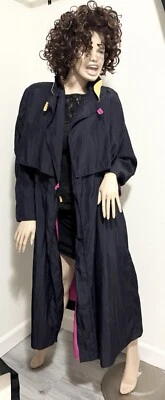 RARO IMPERMEABLE NEGRO VINTAGE L' IMAGE BY IRVING POSLUNS MUJER AÑOS 60 TALLA 5/6 Foto 1 de 4