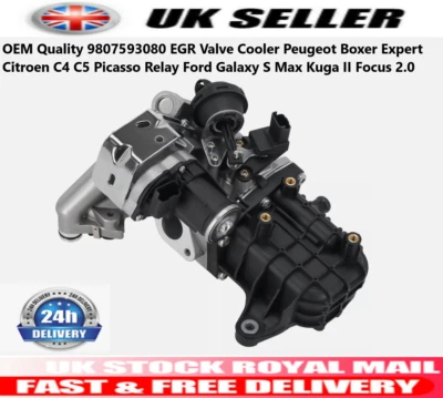 EGR Valve Cooler Peugeot Boxer Citroen C4 C5 Relay Ford Galaxy S Max Focus 2.0 U - Image 1 of 4
