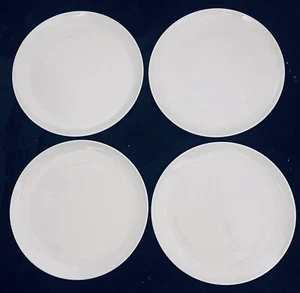 FOUR 10" WHITE Coupe Dinner Plates CORNING Pyroceram Tableware - Near Mint! - Picture 1 of 6