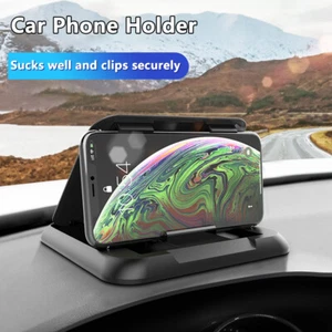 Dashboard Phone Holder Universal Car Dash Cell Phone Mount Holder Silicone Stand - Photo 1 sur 21