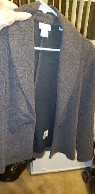 Chaqueta Suéter Jaclyn Smith Gris Elegante Mujer Poli Acrílico Rayón Talla S Cuello Foto 1 de 4