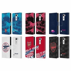OFFICIAL ARSENAL FC CREST AND GUNNERS LOGO LEATHER BOOK CASE FOR LG PHONES 2 - Picture 1 of 12