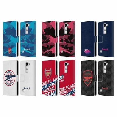 OFFICIAL ARSENAL FC CREST AND GUNNERS LOGO LEATHER BOOK CASE FOR LG PHONES 2 - Image 1 of 4