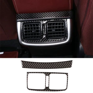 2× Carbon Fiber Rear Air Outlet Vent Panel Cover For T@yota Hilux Revo 2015-2021 - Picture 1 of 9