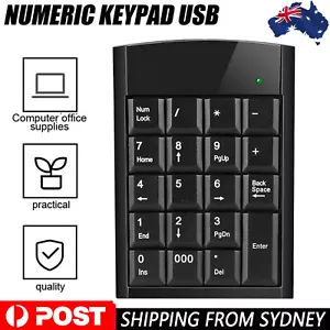 Numeric Keypad USB Wired Keyboard Number Pad for Laptop Desktop PC 19 key New AU - Picture 1 of 8