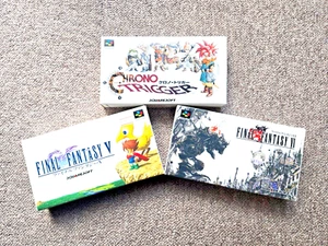 Lot 3 Super Famicom SFC Nintendo Chrono Trigger Final Fantasy V VI Japan Boxed - Picture 1 of 21