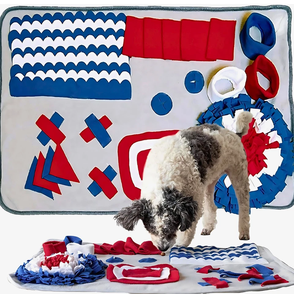 Interactive Non-Slip Snuffle Mat Slow Feeder Puzzle for Curious Cats Dogs Pets - Image 1 of 4