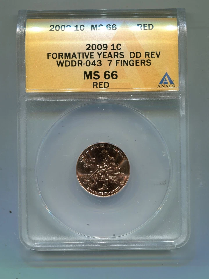 2009P- Formative Years WDDR-043-MS 66 Red-ANAC's Attributed-7 Fingers!!  - Image 1 of 1