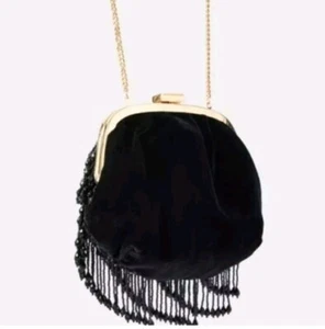 Monsoon Accessorize Tiana Tassel Frame Shoulder Bag Black Bnwt Special Occasions - Picture 1 of 6